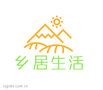 乡居生活logo设计