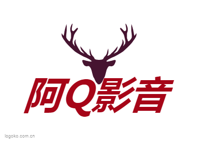 阿Q影音logo设计