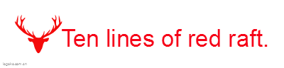 Ten lines of red raft.logo设计