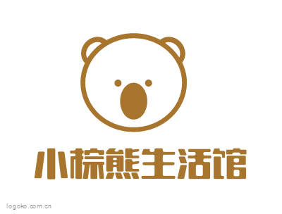 小棕熊生活馆logo设计