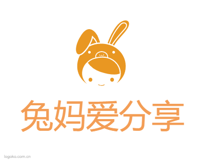 兔妈爱分享logo设计