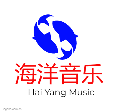 海洋音乐logo设计