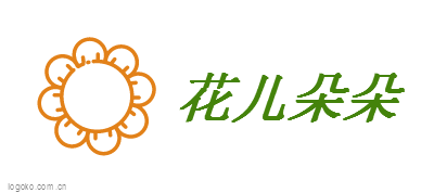 花儿朵朵logo设计