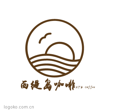 西缇岛咖啡logo设计