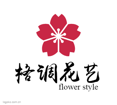 格调花艺logo设计