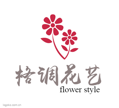 格调花艺logo设计