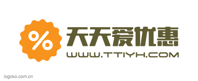 天天爱优惠logo设计