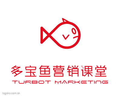 多宝鱼营销课堂logo设计
