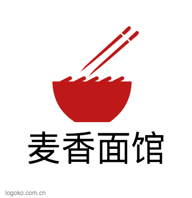麦香面馆logo设计