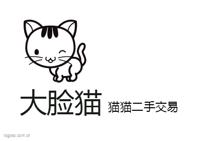 大脸猫logo设计