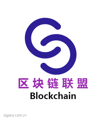 区 块 链 联 盟logo设计