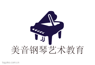 美音钢琴艺术教育logo设计