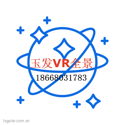 玉发VR全景logo设计
