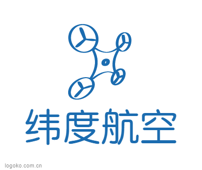 纬度航空logo设计