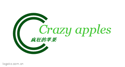 Crazy appleslogo设计