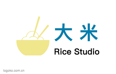 大 米logo设计