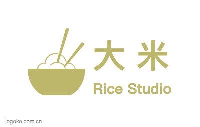 大 米logo设计