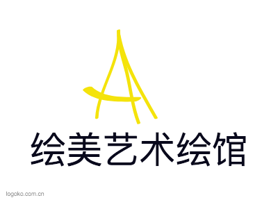 绘美艺术绘馆logo设计