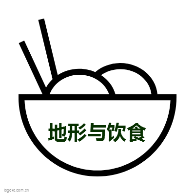 地形与饮食logo设计