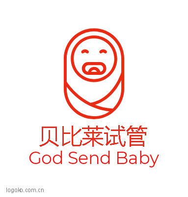 贝比莱试管logo设计