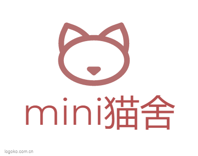 mini猫舍logo设计