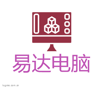 易达电脑logo设计
