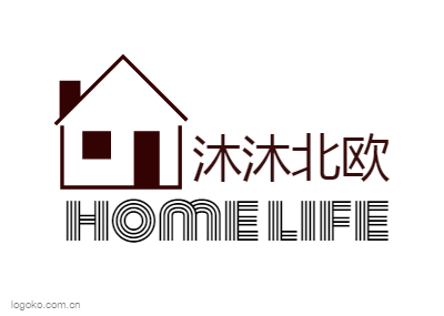 沐沐北欧logo设计