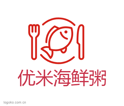 优米海鲜粥logo设计