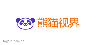 熊猫视界logo设计