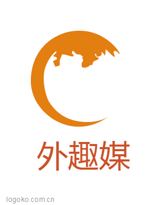 外趣媒logo设计