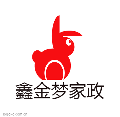 鑫金梦家政logo设计