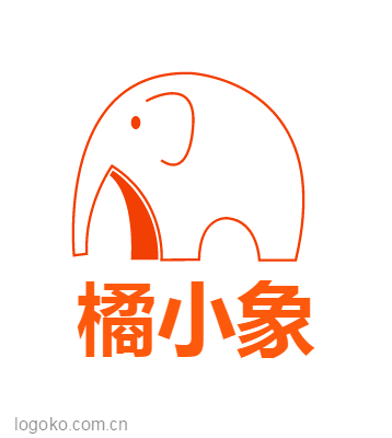 橘小象logo设计