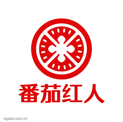 番茄红人logo设计