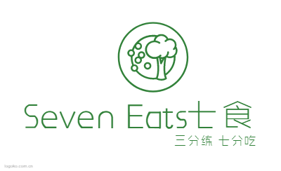 Seven  Eats七食logo设计