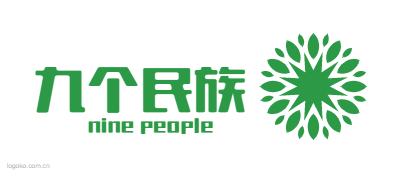 九个民族logo设计