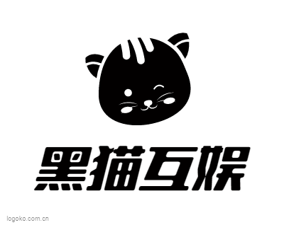黑猫互娱logo设计