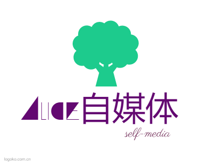 Alice自媒体logo设计