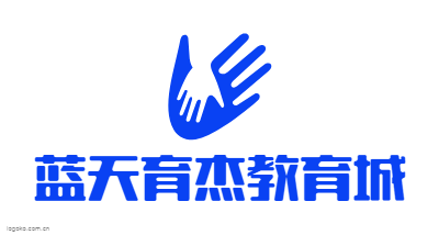 蓝天育杰教育城logo设计