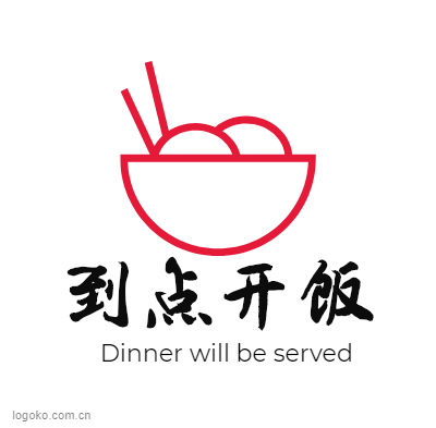 到点开饭logo设计