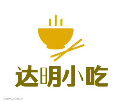 达明小吃logo设计