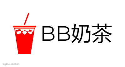 BB奶茶logo设计