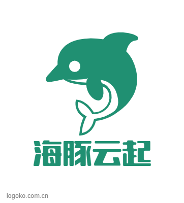 海豚云起logo设计