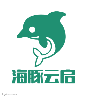 海豚云启logo设计